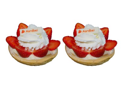 Verse Aardbeien Minivlaaitje (2 stuks)